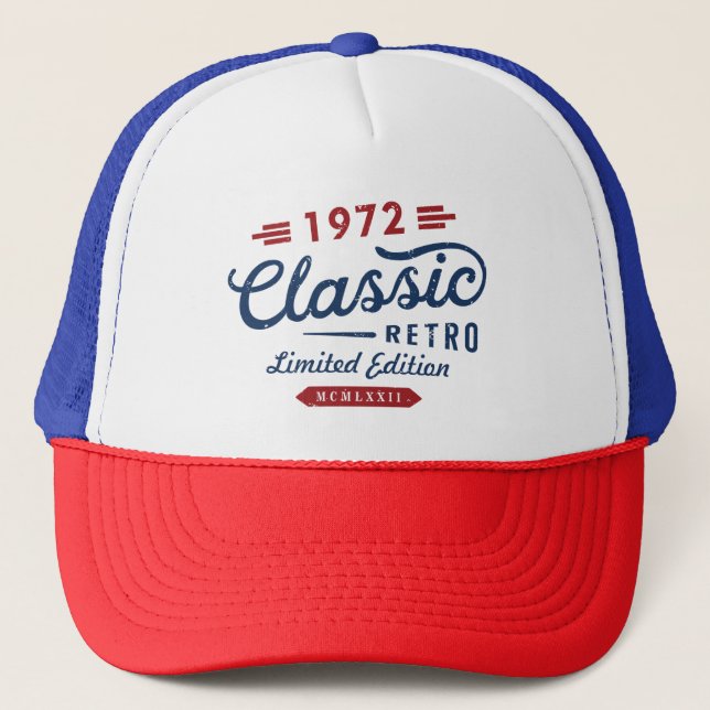 Boné Classic Retro 1972 Limited Edition - Camisa (Frente)