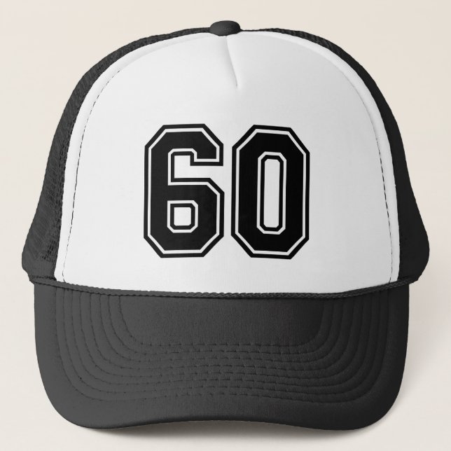 Boné Clássico Black 60th Birthday Trucker Hat (Frente)