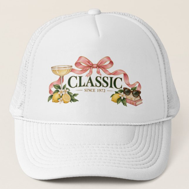 Boné Clássico Desde 1972 Design Retro Glamour (Frente)