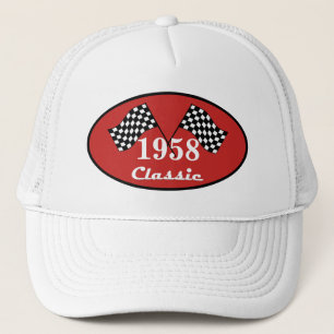 Boné Clássico Retro de Aniversário de 1958 com Bandeira