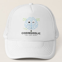 Boné Clean Tech Brain Coding Trucker Design 