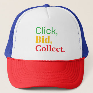 Boné Click, Bid, Collect. Book tshirt