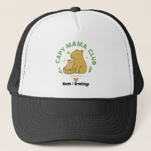 Boné Clube Capy Mama Cute Capivara Mãe e Bebê Retro