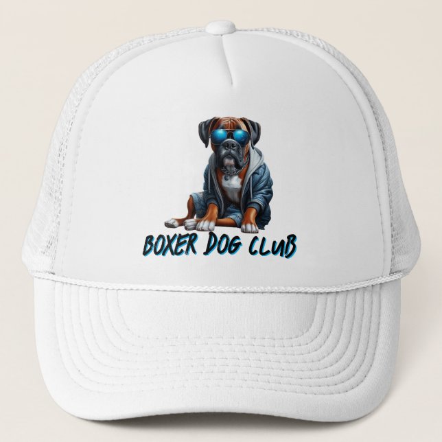 Boné Clube Divertido do Cão Boxer (Frente)