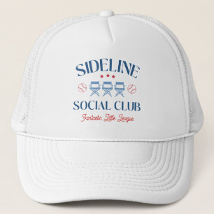 Boné Clube Social da Linha de Base do Beisebol com nome
