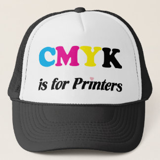 Boné CMYK é para as impressoras 3