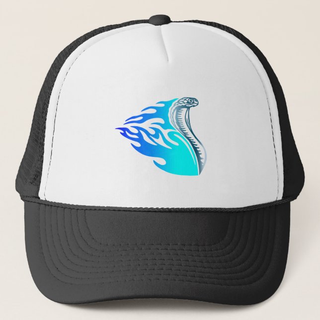 Boné cobra chama design azul (Frente)