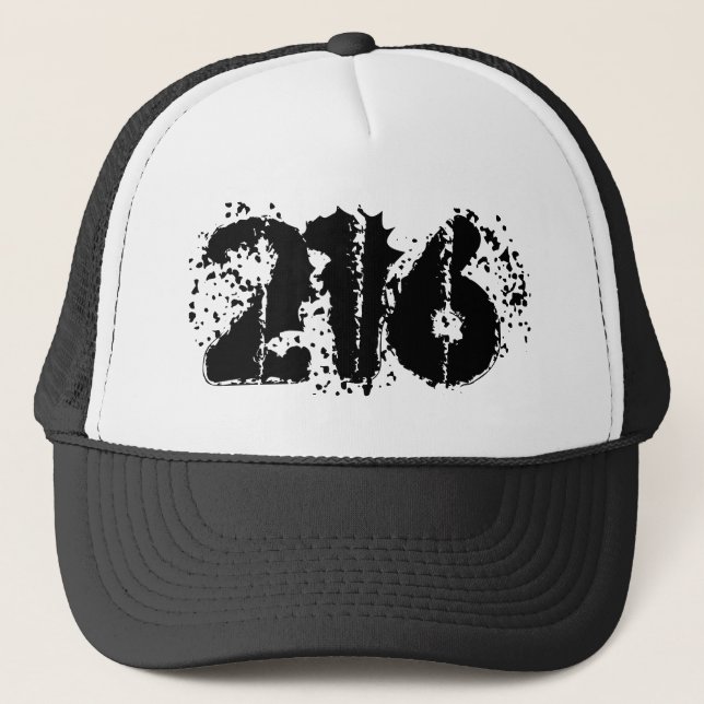 Boné Código de Área 216 (Cleveland) Trucker Hat (Frente)