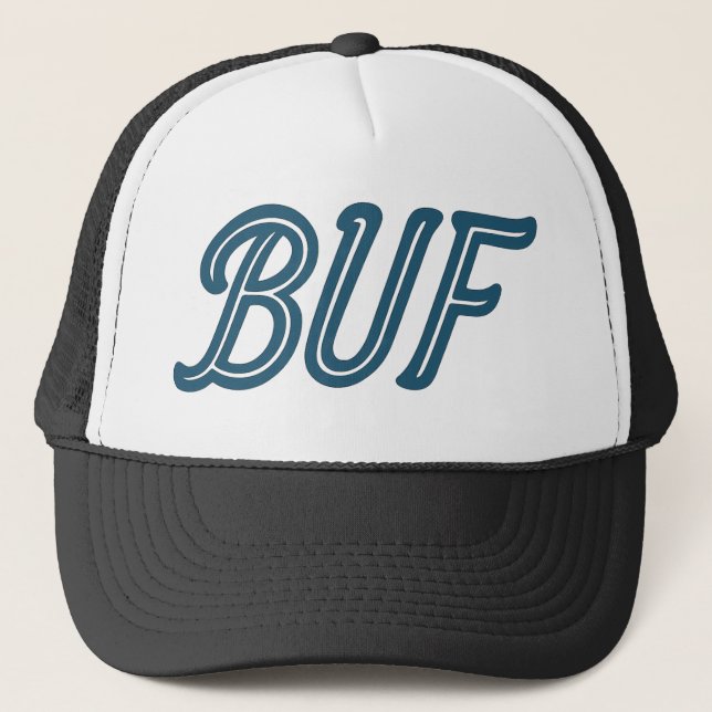 Boné Código do Aeroporto de Buffalo - Buffalo NY Aviati (Frente)