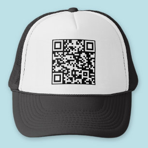 Boné Código QR criado instantaneamente (inserindo sua U