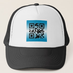 Boné Código QR® dizendo: BEM-VINDO