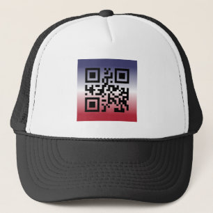 Boné Código QR® dizendo: FELIZ 4 DE JULHO