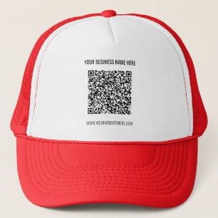 Boné Código QR e Texto Personalizado Personalizado Pers