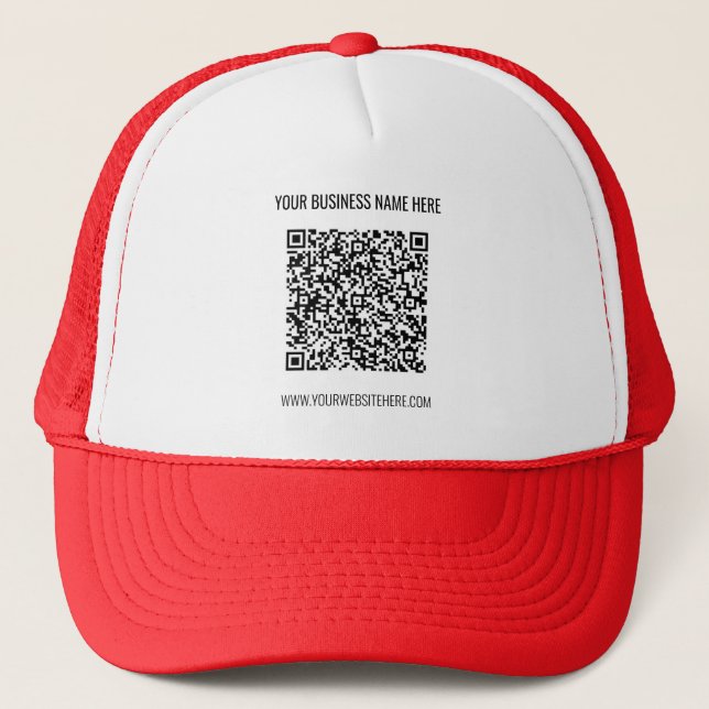 Boné Código QR e Texto Personalizado Personalizado Pers (Frente)