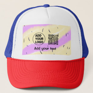 Boné Código QR minimalista simples adicionar logotipo n