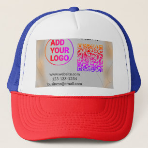 Boné Código QR minimalista simples adicionar logotipo n