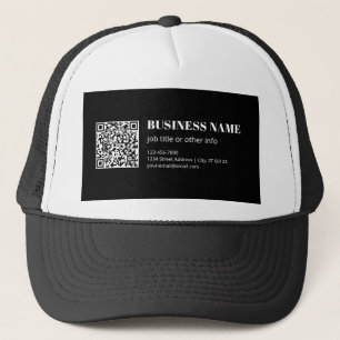 Boné Código QR personalizado & Texto Retro-Moderno Edit