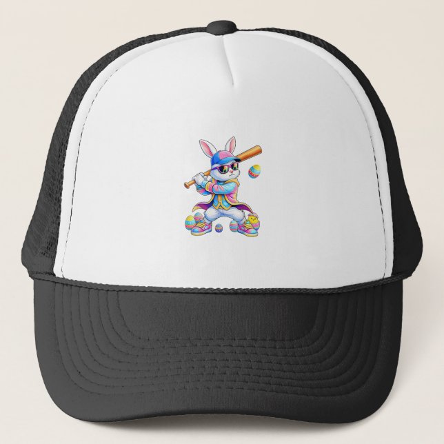 Boné Coelhinho de Basebol Funny Tie Dye Coelho de Pásco (Frente)