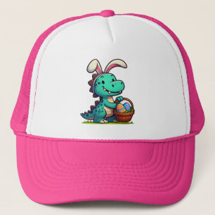 Boné Coelhinho de Páscoa dinossauro fofo