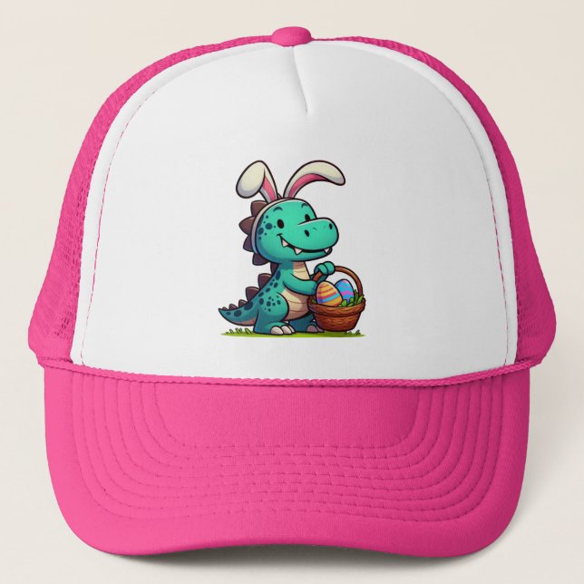 Boné Coelhinho de Páscoa dinossauro fofo (Frente)