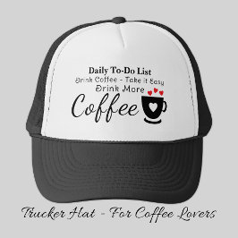 Boné Coffee lover take it easy black