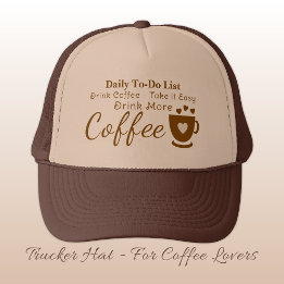 Boné Coffee lover take it easy brown