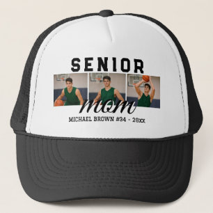 Boné Colagem de 3 Fotos Personalizadas de Mãe de Calour