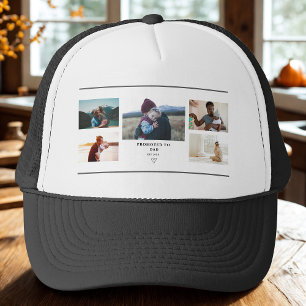 Boné Colagem de Fotos de Promovido a Papai – Personaliz