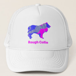 Boné Collie Rough Dog Cute Link Silhouket Personalizado