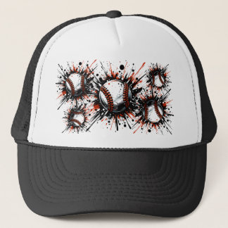 Boné Color Splash of Baseballs Trucker Hat