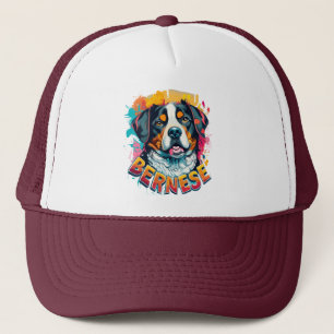 Boné Coloração vibrante do Cachorro da Montanha Bernese