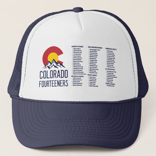 Boné Colorado 14ers Fourteeners Mountain Souvenirs (Frente)