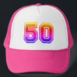 Boné Colorful 50th Birthday Party<br><div class="desc">50th Birthday Party Baseball Cap for someone reaching the half-century mark</div>
