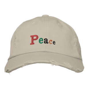Boné com Embroiderado Ajustável "Paz"