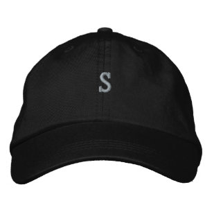 Boné com Logo de Letra S Monograma Embroiderado