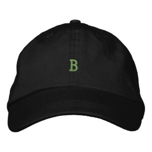Boné com Monograma de Letra Inicial B Impresso e B