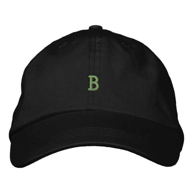 Boné com Monograma de Letra Inicial B Impresso e B (Frente)