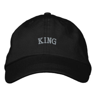 Boné com Nome KING em Cor Preta Bordado