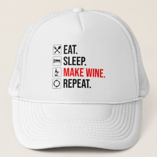 Boné Coma. Durma. Fazer Vinho. Repetir