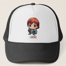 Boné Comic Knight Chibi Kid Character Trucker Hat