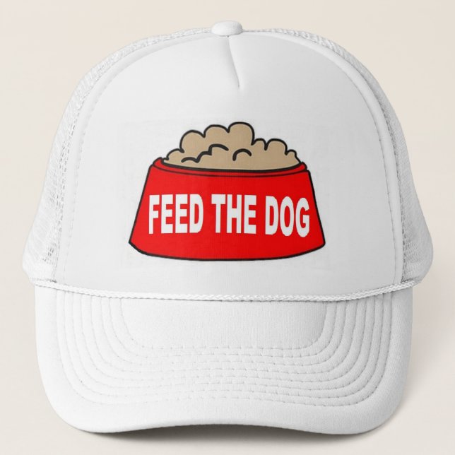 Boné Comida De Cachorro Vermelho Alimenta O Cão (Frente)
