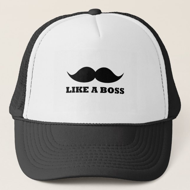 Boné COMO UM CHEFE, design do moustache (Frente)