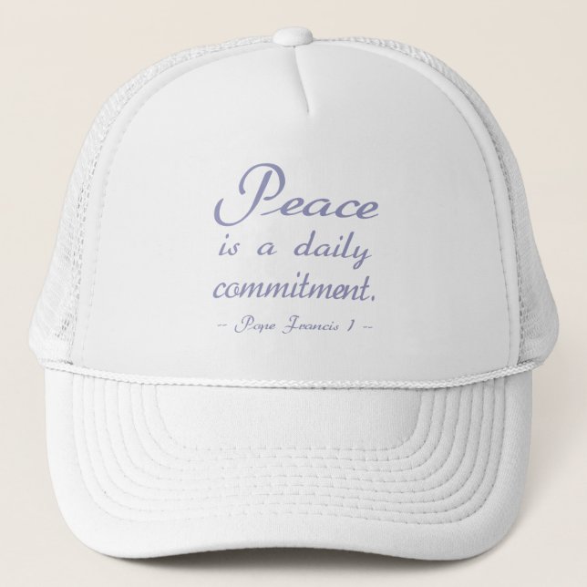 Boné Compromisso de Paz do Papa Francisco (Frente)