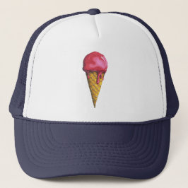 Boné Cone de gelados de morango