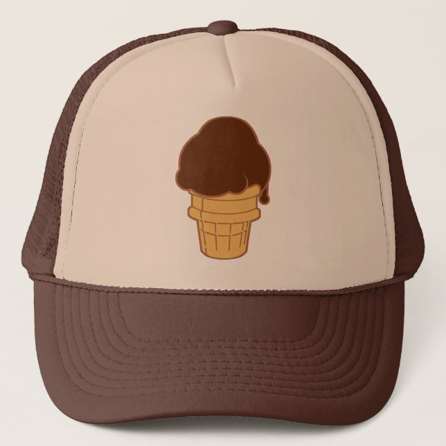 Boné Cone de Sorvete de Chocolate (Frente)