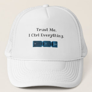 Boné Confia Em Mim. Eu Ctrl Tudo Engraçado Tensor