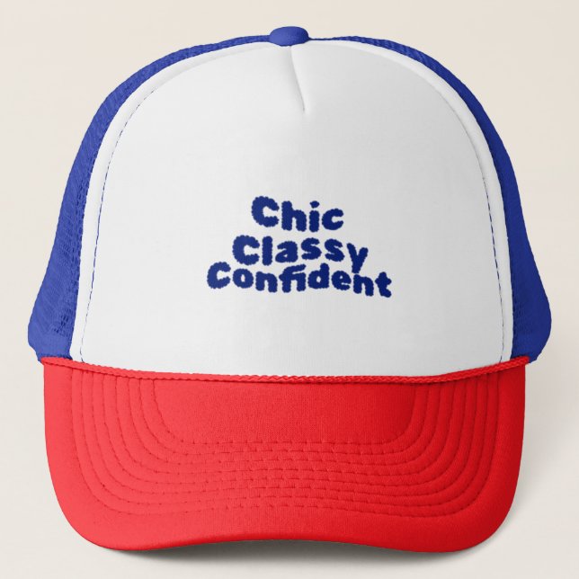 Boné Confiante ✨ Chic Classy que Na moda e Tendência (Frente)