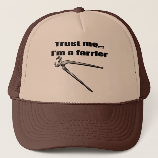 Boné Confie que eu mim é um farrier. (Frente)