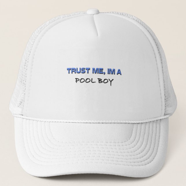Boné Confie que eu mim é um menino da piscina (Frente)