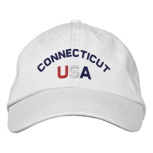 Boné Connecticut USA Embroiderado White Hat